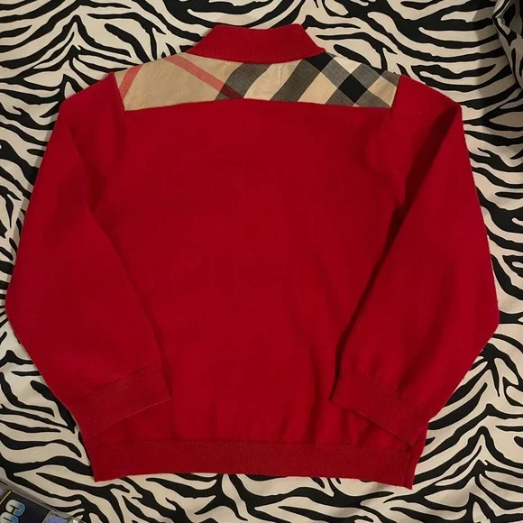 Authentic BURBERRY Plaid Sweater Cardigan - toddler 2Y - Picture 3 of 9
